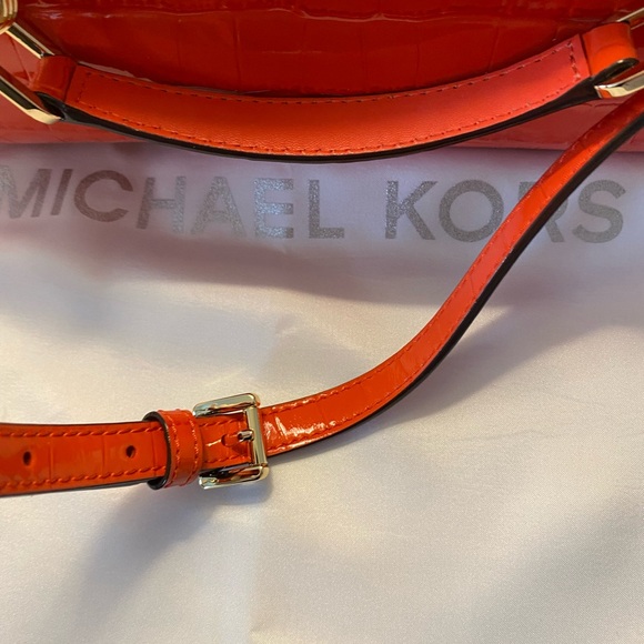 New Without Tags Michael Kors Spiced Gold Chain Coral Satchel and Wallet - Picture 12 of 16